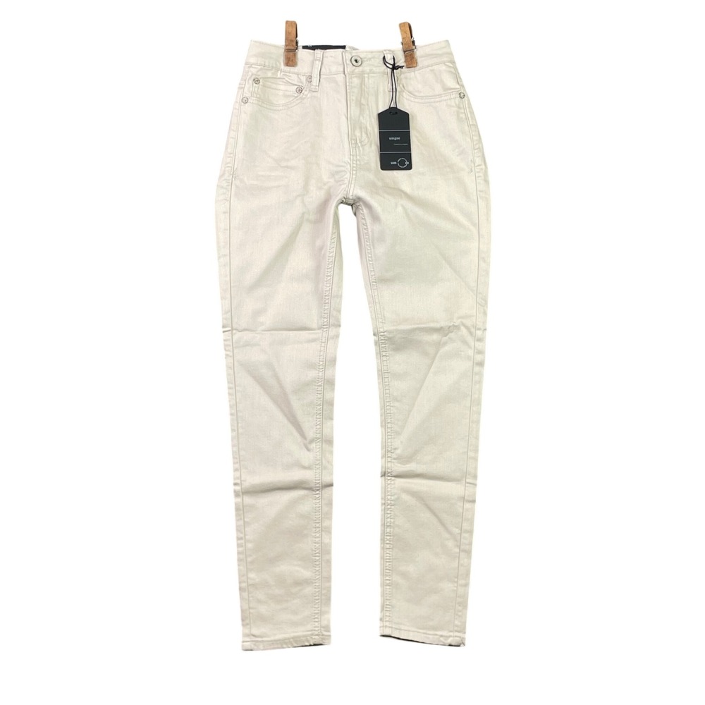 Umgee Skinny Jeans Womens 27 Beige Neutral Slim Fit Casual Denim Academia Travel